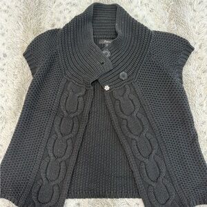 Express Charcoal Cable Knit Cardigan